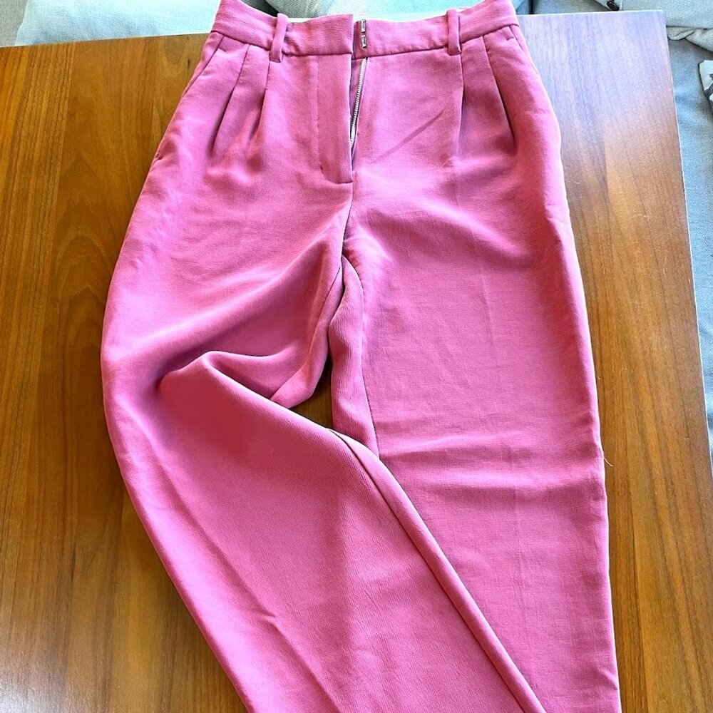 Wilfred Aritzia Pink Linen Blend Wide-leg pants size 0